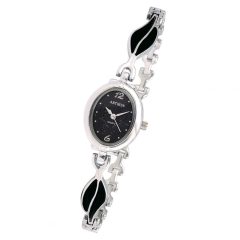   ASTRON 5749-1 női karóra, ezüst színű fém tok, ezüst színű fémcsat, fekete számlap, keményített ásványüveg, quartz szerkezet, cseppmentes vízállóság