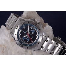 ASTRON 5769-2 férfi karóra, ezüst színű nemesacél tok, ezüst színű nemesacél csat, kék számlap, keményített ásványüveg, quartz szerkezet, 100 m (10 ATM) vízállóság