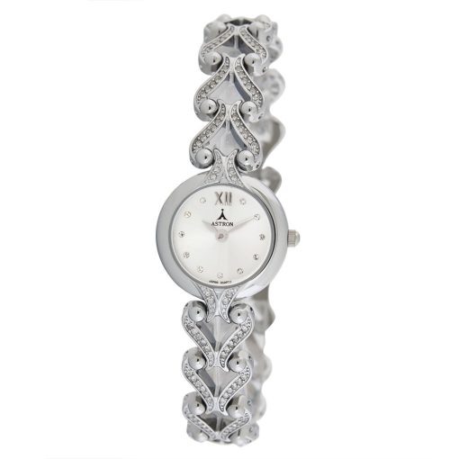 ASTRON 5771-8 női karóra, ezüst színű fém tok, ezüst színű fémcsat, ezüst számlap, keményített ásványüveg, quartz szerkezet, cseppmentes vízállóság