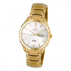   ASTRON 5777-9 férfi karóra, arany színű nemesacél tok, arany színű nemesacél csat, pezsgőszínű számlap, zafír, quartz szerkezet, 50 m (5 ATM) vízállóság