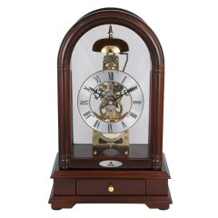 Astron ingás mechanikus fa asztali óra, tölgy színű