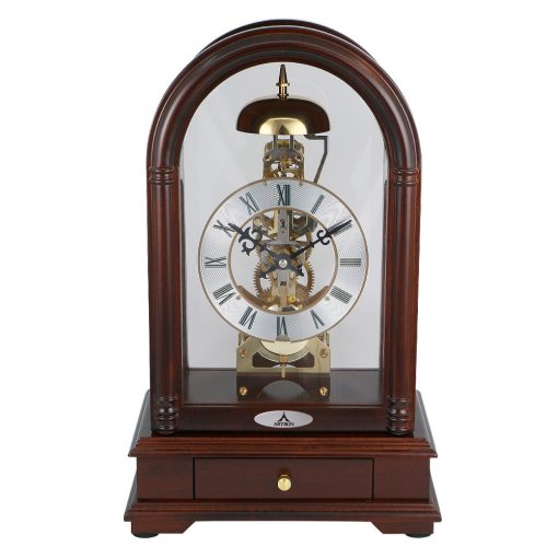 Astron ingás mechanikus fa asztali óra, tölgy színű