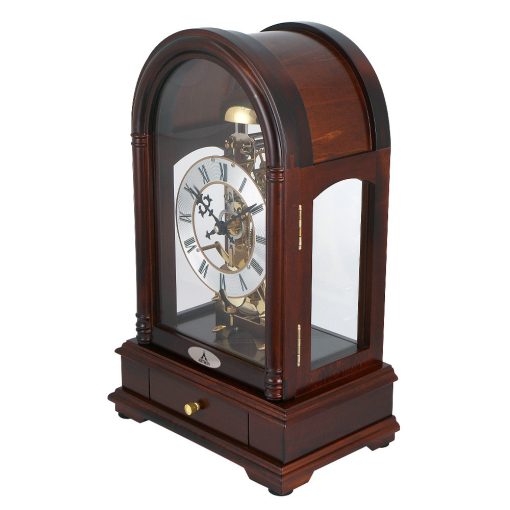 Astron ingás mechanikus fa asztali óra, tölgy színű