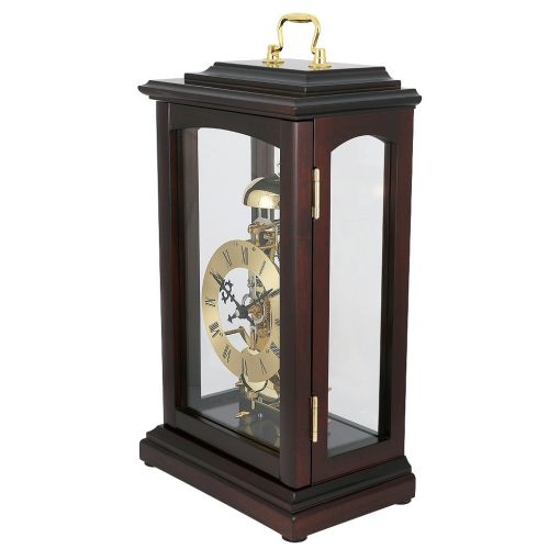 Astron ingás mechanikus fa asztali óra, dió színű