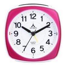 Astron ébresztőóra, quartz, rózsaszínű műanyag tok, sweep (halk járású)