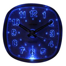 Astron ébresztőóra, quartz, piros színű tok, LED-es fehér számlap