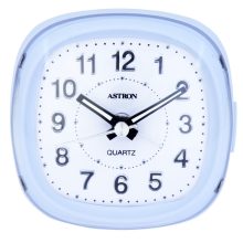 Astron ébresztőóra, quartz, fehér színű tok, kék LED-es számlap