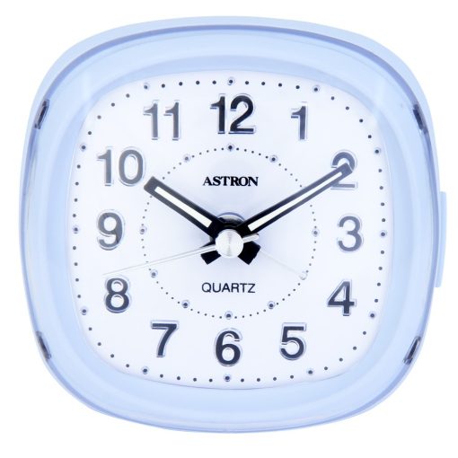 Astron ébresztőóra, quartz, fehér színű tok, kék LED-es számlap