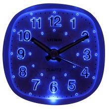 Astron ébresztőóra, quartz, fehér színű tok, kék LED-es számlap