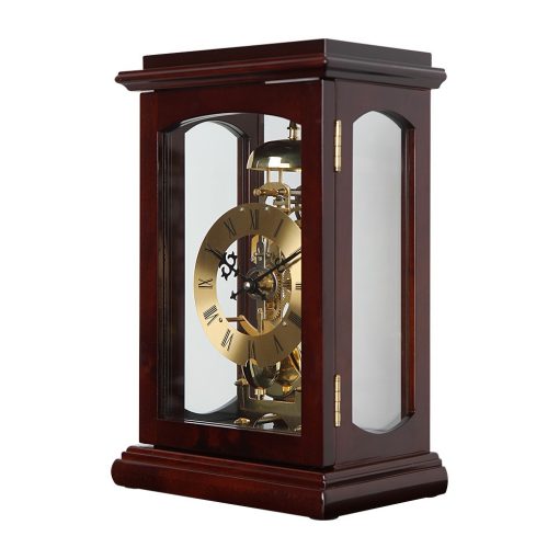 Astron ingás mechanikus fa asztali óra, dió színű