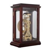 Astron ingás mechanikus fa asztali óra, dió színű