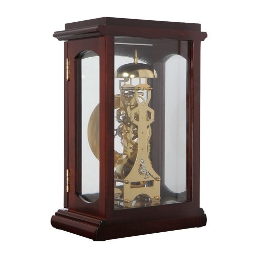 Astron ingás mechanikus fa asztali óra, dió színű