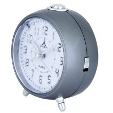 Astron ébresztőóra, quartz, metál szürke színű tok, kék LED-es számlap