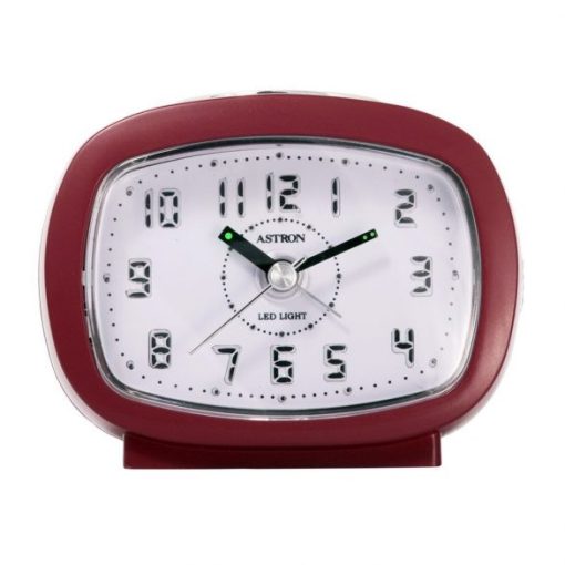 Astron ébresztőóra, quartz, bordó, LED-es számlap