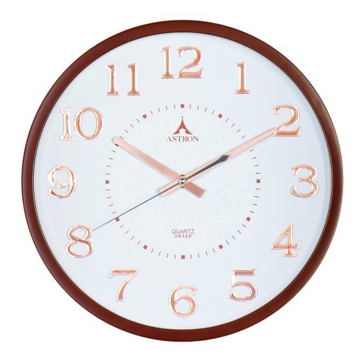 Astron falióra, quartz, barna színű műanyag tok, fehér arab számos számlap, sweep (halk járású szerkezet)