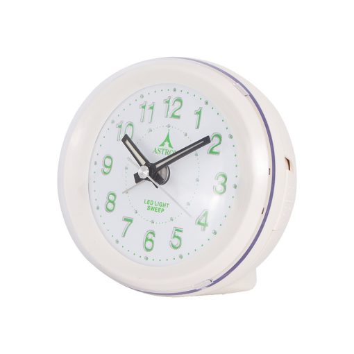 Astron ébresztőóra, quartz, fehér, LED-es számlap