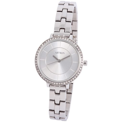 ASTRON 8009-7 divatos női karóra, ezüst színű nemesacél tok, ezüst színű nemesacél csat, ezüst színű számlap, keményített ásványüveg, quartz szerkezet, cseppmentes vízállóság