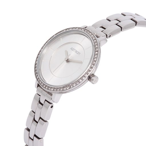 ASTRON 8009-7 divatos női karóra, ezüst színű nemesacél tok, ezüst színű nemesacél csat, ezüst színű számlap, keményített ásványüveg, quartz szerkezet, cseppmentes vízállóság
