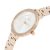   ASTRON 8009-8 divatos női karóra, rózsaarany színű nemesacél tok, rózsaarany színű nemesacél csat, ezüst színű számlap, keményített ásványüveg, quartz szerkezet, cseppmentes vízállóság
