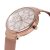   ASTRON 8017-0 divatos női karóra, rózsaarany színű nemesacél tok, rózsaarany színű nemesacél csat, fehér számlap, keményített ásványüveg, quartz szerkezet, cseppmentes vízállóság