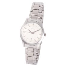 ASTRON 8018-7 elegáns női karóra, ezüst színű nemesacél tok, ezüst színű nemesacél csat, fehér számlap, keményített ásványüveg, quartz szerkezet, cseppmentes vízállóság