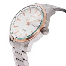 ASTRON 8020-0 sportos férfi karóra, bicolor nemesacél tok, ezüst színű nemesacél csat, ezüst színű számlap, keményített ásványüveg, quartz szerkezet, 50 m (5 ATM) vízállóság