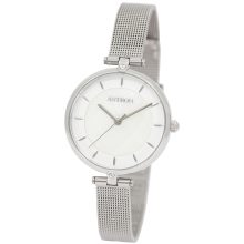 ASTRON 8022-8 női karóra, ékszeróra, ezüst színű nemesacél tok, ezüst színű nemesacél csat, gyöngyház színű számlap, keményített ásványüveg, quartz szerkezet, cseppmentes vízállóság