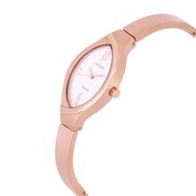 ASTRON 8024-3 női karóra, ékszeróra,rózsaarany színű titánium tok, rózsaarany színű titánium csat, fehér számlap, keményített ásványüveg, quartz szerkezet, cseppmentes vízállóság