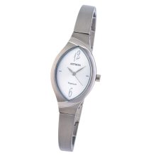 ASTRON 8024-8 női karóra, ékszeróra, ezüst színű titánium tok, ezüst színű titánium csat, ezüst színű számlap, keményített ásványüveg, quartz szerkezet, cseppmentes vízállóság