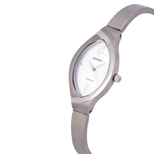 ASTRON 8024-8 női karóra, ékszeróra, ezüst színű titánium tok, ezüst színű titánium csat, ezüst színű számlap, keményített ásványüveg, quartz szerkezet, cseppmentes vízállóság