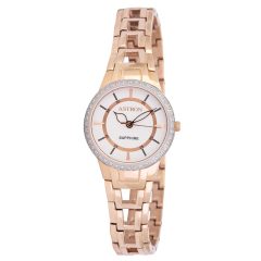   ASTRON 8027-7 női karóra, ékszeróra, rózsaarany színű nemesacél tok, rózsaarany színű nemesacél csat, fehér számlap, keményített ásványüveg, quartz szerkezet, cseppmentes vízállóság