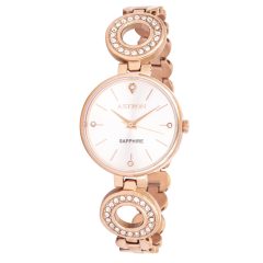   ASTRON 8029-7 női karóra, ékszeróra, rózsaarany színű nemesacél tok, rózsaarany színű nemesacél csat, ezüst színű számlap, keményített ásványüveg, quartz szerkezet, cseppmentes vízállóság