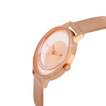 ASTRON 8032-0 női karóra, ékszeróra, rózsaarany színű nemesacél tok, rózsaarany színű nemesacél csat, különleges számlap, keményített ásványüveg, quartz szerkezet, cseppmentes vízállóság