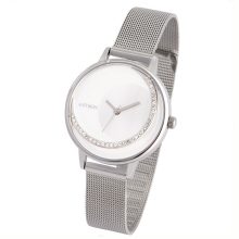 ASTRON 8032-8 női karóra, ékszeróra, ezüst színű nemesacél tok, ezüst színű nemesacél csat, különleges számlap, keményített ásványüveg, quartz szerkezet, cseppmentes vízállóság