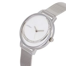 ASTRON 8032-8 női karóra, ékszeróra, ezüst színű nemesacél tok, ezüst színű nemesacél csat, különleges számlap, keményített ásványüveg, quartz szerkezet, cseppmentes vízállóság