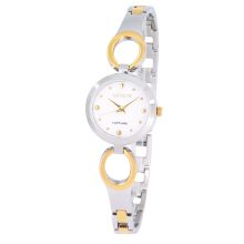 ASTRON 8034-8 női karóra, ékszeróra, bikolor színű nemesacél tok, bikolor színű nemesacél csat, fehér számlap, zafírüveg, quartz szerkezet, cseppmentes vízállóság