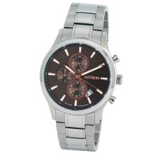 ASTRON 8040-5 férfi karóra, chronograph, ezüst színű nemesacél tok és csat, szürke számlap, keményített ásványüveg, quartz szerkezet, 100 m (10 ATM) vízállóság