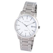 ASTRON 8042-7 férfi karóra, ezüst színű titánium tok, titánium csat, fehér számlap, keményített ásványüveg, quartz szerkezet, 50 m (5 ATM) vízállóság