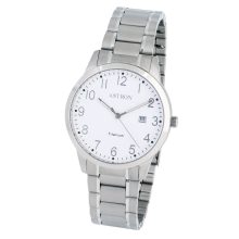 ASTRON 8042-8 férfi karóra, ezüst színű titánium tok, titánium csat, fehér számlap, keményített ásványüveg, quartz szerkezet, 50 m (5 ATM) vízállóság