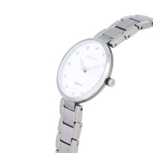 ASTRON 8044-7 női karóra, ezüst színű titánium tok, titánium csat, fehér számlap, keményített ásványüveg, quartz szerkezet, 50 m (5 ATM) vízállóság