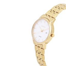 ASTRON 8047-9 női karóra, arany színű nemesacél tok, arany színű nemesacél csat, fehér számlap, keményített ásványüveg, quartz szerkezet, 50 m (5 ATM) vízállóság