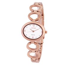ASTRON 8051-0 női karóra, rózsaarany színű titánium tok és csat, fehér számlap, keményített ásványüveg, quartz szerkezet, cseppmentes vízállóság