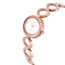 ASTRON 8051-0 női karóra, rózsaarany színű titánium tok és csat, fehér számlap, keményített ásványüveg, quartz szerkezet, cseppmentes vízállóság