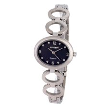 ASTRON 8051-1 női karóra, ezüst színű titánium tok és csat, fekete számlap, keményített ásványüveg, quartz szerkezet, cseppmentes vízállóság