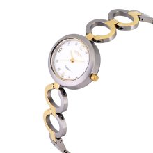 ASTRON 8051-9 női karóra, bicolor színű titánium tok és csat, fehér számlap, keményített ásványüveg, quartz szerkezet, cseppmentes vízállóság