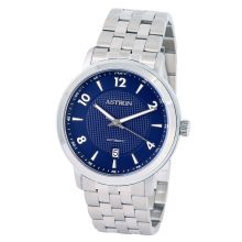 ASTRON 8052-2 férfi karóra, ezüst színű anemesacél tok, ezüst színű nemesacél csat, kék számlap, keményített ásványüveg, mechanikus automata szerkezet, WR50M vízállóság