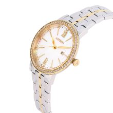 ASTRON 8053-8 női karóra, bicolor színű nemesacél tok és csat, gyöngyház színű számlap, keményített ásványüveg, quartz szerkezet, 50 m (5 ATM) vízállóság