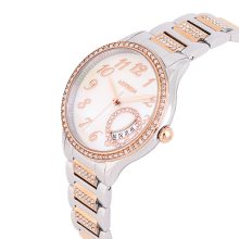 ASTRON 8054-0 női karóra, bicolor színű nemesacél tok és csat, fehér / gyöngyház színű számlap, keményített ásványüveg, quartz szerkezet, 50 m (5 ATM) vízállóság