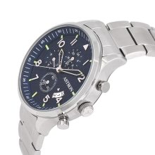 ASTRON 8059-2 férfi karóra, ezüst színű nemesacél tok, ezüst színű nemesacél csat, kék számlap, keményített ásványüveg, quartz szerkezet, 5 ATM vízállóság