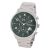   ASTRON 8059-3 férfi karóra, ezüst színű nemesacél tok, ezüst színű nemesacél csat, zöld számlap, keményített ásványüveg, quartz szerkezet, 5 ATM vízállóság